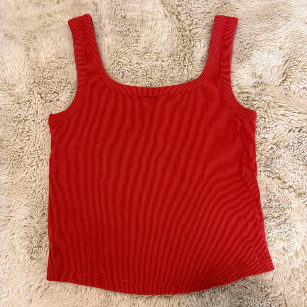Red tank top